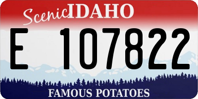 ID license plate E107822
