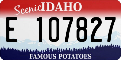 ID license plate E107827