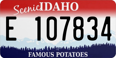 ID license plate E107834