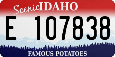 ID license plate E107838