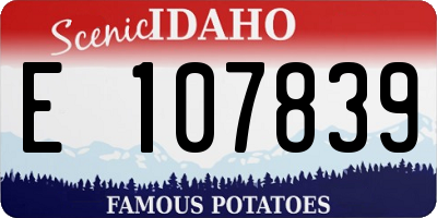 ID license plate E107839