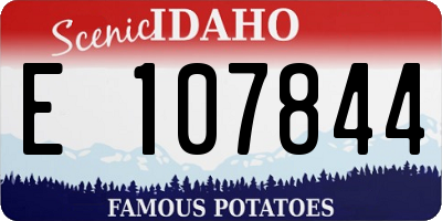 ID license plate E107844