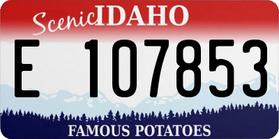 ID license plate E107853