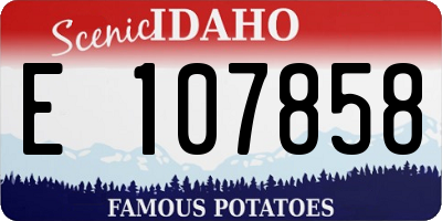 ID license plate E107858