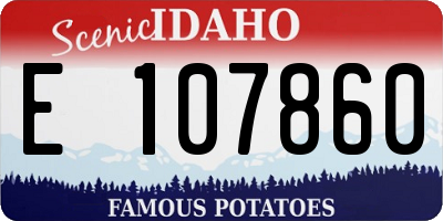 ID license plate E107860