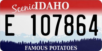 ID license plate E107864