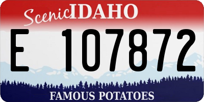 ID license plate E107872