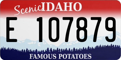 ID license plate E107879