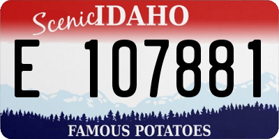 ID license plate E107881