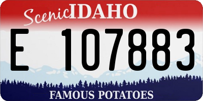ID license plate E107883
