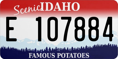 ID license plate E107884