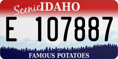 ID license plate E107887