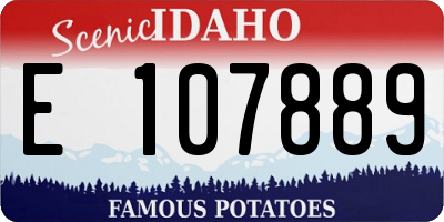 ID license plate E107889
