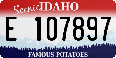 ID license plate E107897