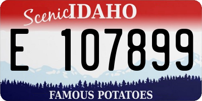 ID license plate E107899