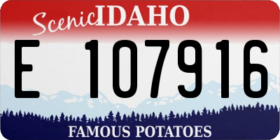 ID license plate E107916