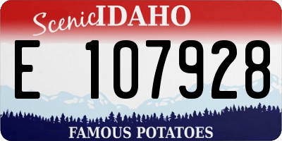 ID license plate E107928