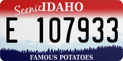 ID license plate E107933
