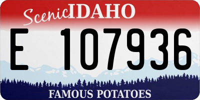 ID license plate E107936