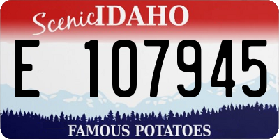 ID license plate E107945