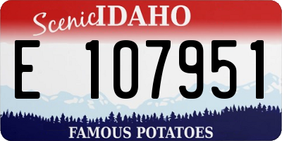 ID license plate E107951
