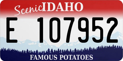 ID license plate E107952