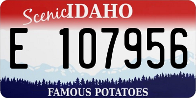 ID license plate E107956