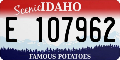 ID license plate E107962
