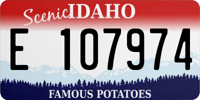 ID license plate E107974