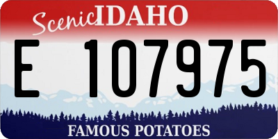 ID license plate E107975