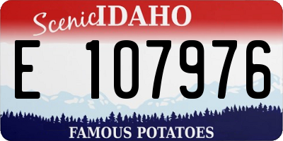 ID license plate E107976