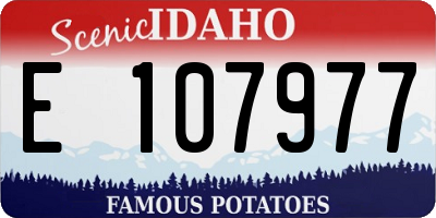 ID license plate E107977