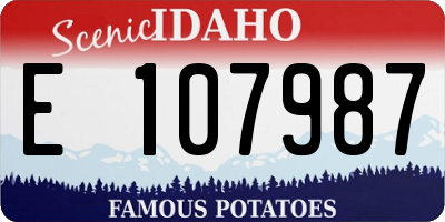 ID license plate E107987