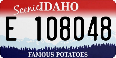 ID license plate E108048