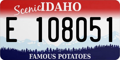 ID license plate E108051