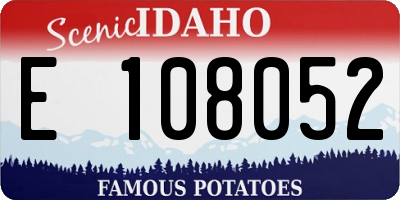 ID license plate E108052