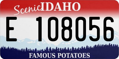 ID license plate E108056