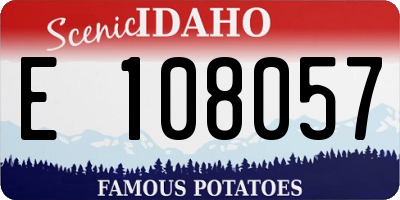 ID license plate E108057