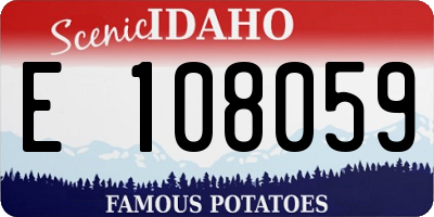 ID license plate E108059