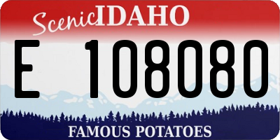 ID license plate E108080