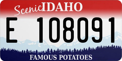 ID license plate E108091