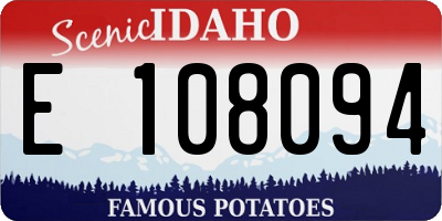 ID license plate E108094