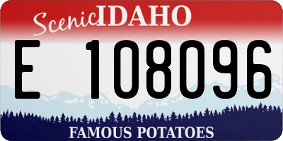 ID license plate E108096
