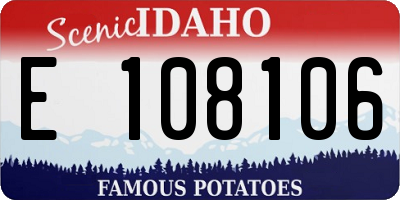 ID license plate E108106