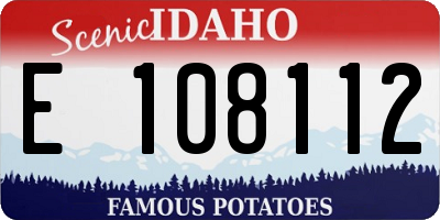 ID license plate E108112
