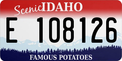 ID license plate E108126