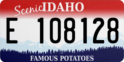 ID license plate E108128