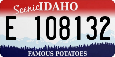 ID license plate E108132