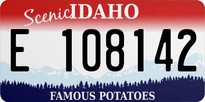 ID license plate E108142