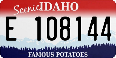 ID license plate E108144